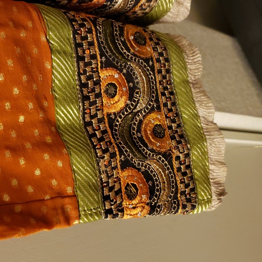 Orange Patterned Made In India Dress - Picture 2 of 5